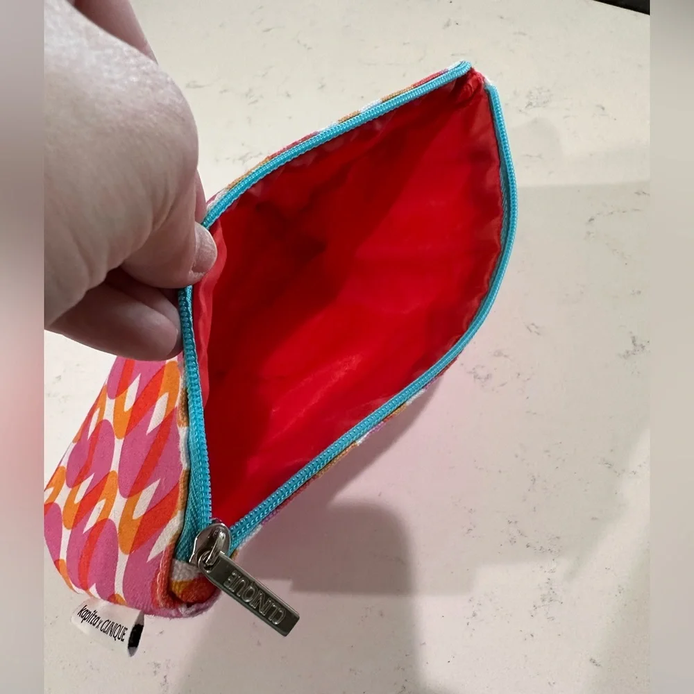 Pink & Orange Patterned Makeup Bag
